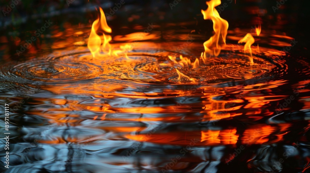 Fire Reflections in Water. Fire Reflections in Water.