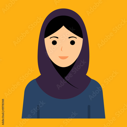 beautyful arabic woman vector illustration