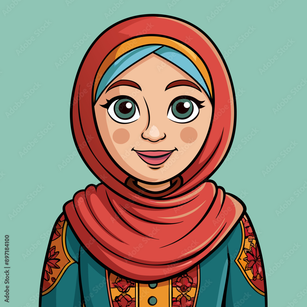 beautyful arabic woman vector illustration beautyful arabic woman vector illustration