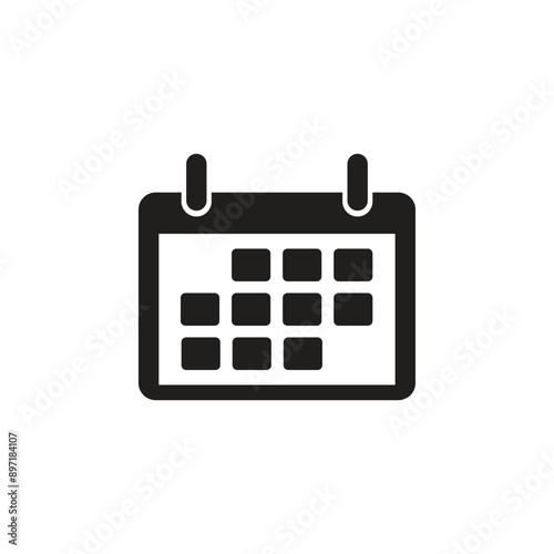 Calendar or appointment schedule vector icon for apps and web