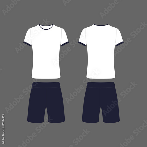 T-shirt and shorts design template