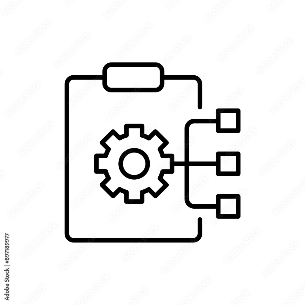 Workflow outline icons, minimalist vector illustration ,simple transparent graphic element .Isolated on white background Workflow outline icons, minimalist vector illustration ,simple transparent graphic element .Isolated on white background