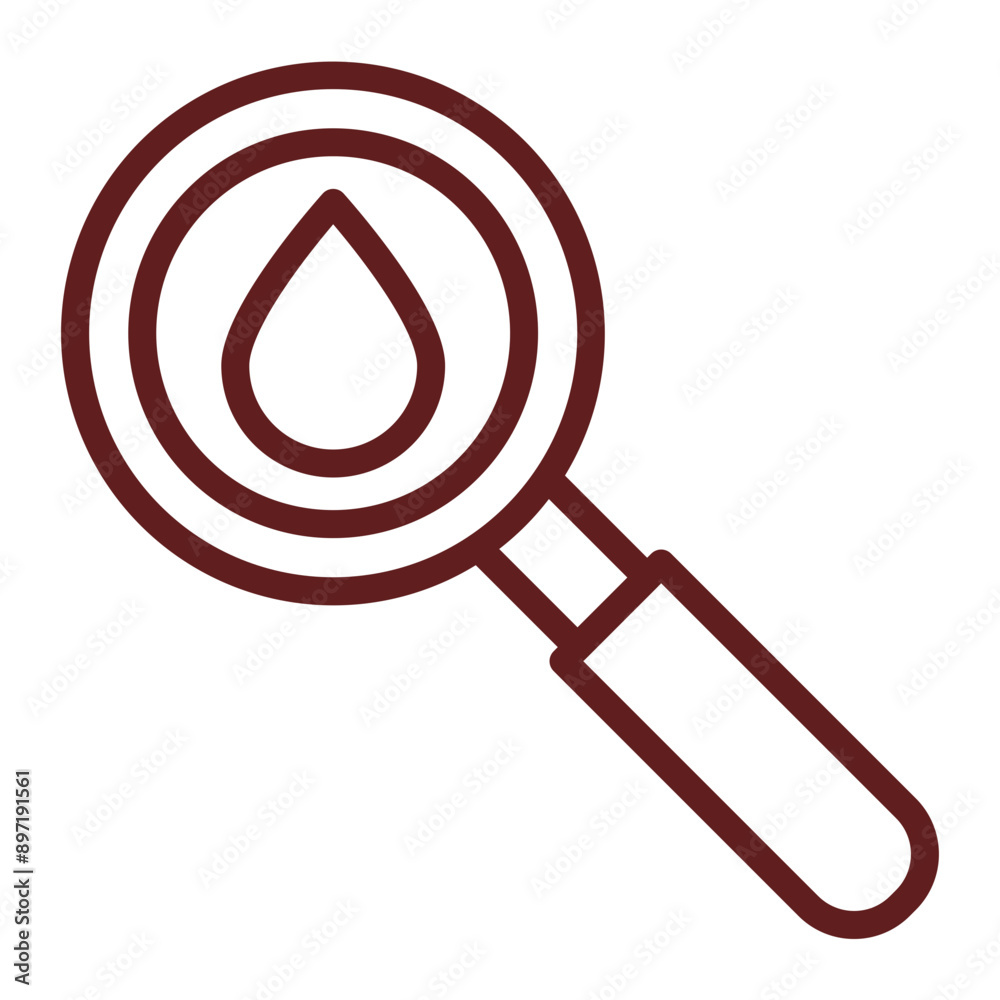 Hematology Vector Line Maroon Icon Design Hematology Vector Line Maroon Icon Design