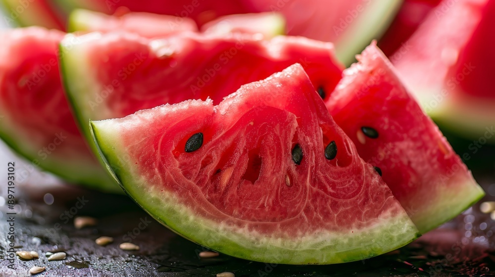 Close-up of Watermelon Slices. Close-up of Watermelon Slices.