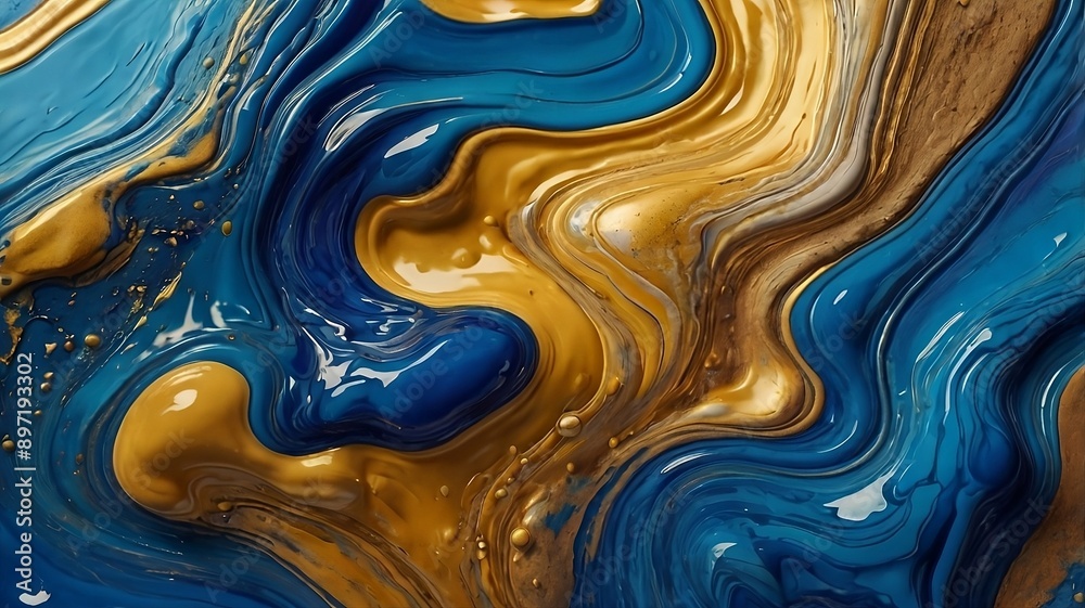 Abstract Texture Art Colorful Liquid Paint Patterns. Blue and Gold Effects for a Luxurious, Nature-Inspired Background. Creative Rainbow Design with Seamless Stone and Water Elements. Abstract Texture Art Colorful Liquid Paint Patterns. Blue and Gold Effects for a Luxurious, Nature-Inspired Background. Creative Rainbow Design with Seamless Stone and Water Elements.