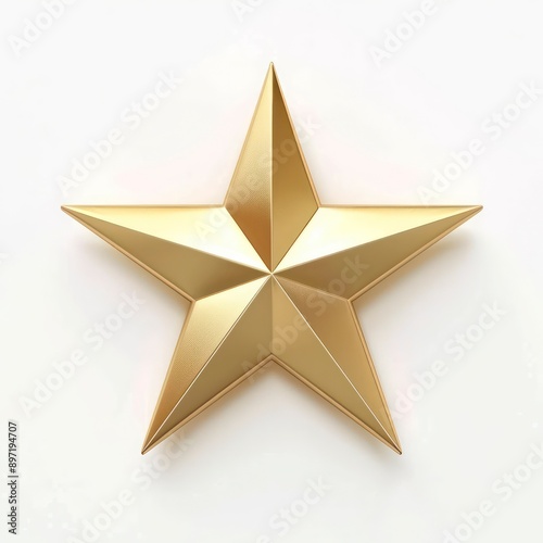 A flat gold five-pointed star set against a white background, representing excellence, honors, or standout achievements in a clean design.