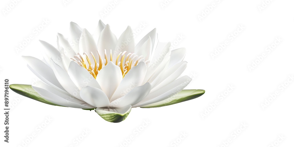 A white flower with a green stem A white flower with a green stem