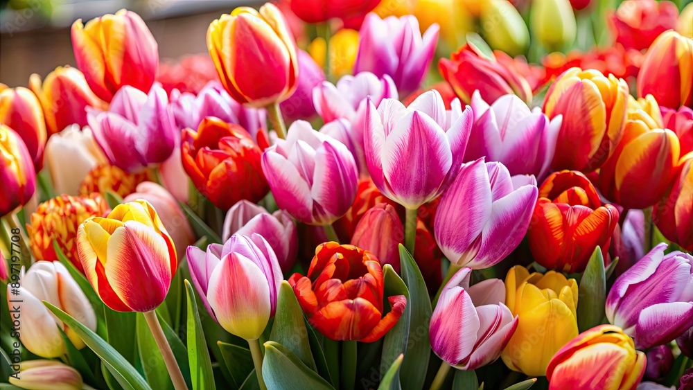 Close up shot of vibrant tulip flowers, tulips, petals, spring, blooming, close-up, macro, colorful, nature, garden, flora Close up shot of vibrant tulip flowers, tulips, petals, spring, blooming, close-up, macro, colorful, nature, garden, flora