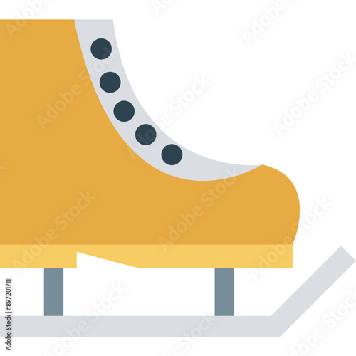 Ice Skates vector icon in flat style 