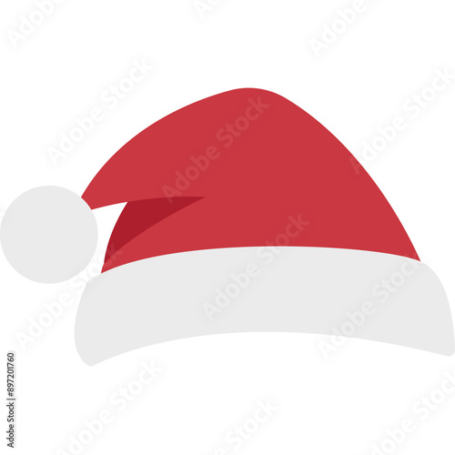 Santa Hat vector icon in flat style 