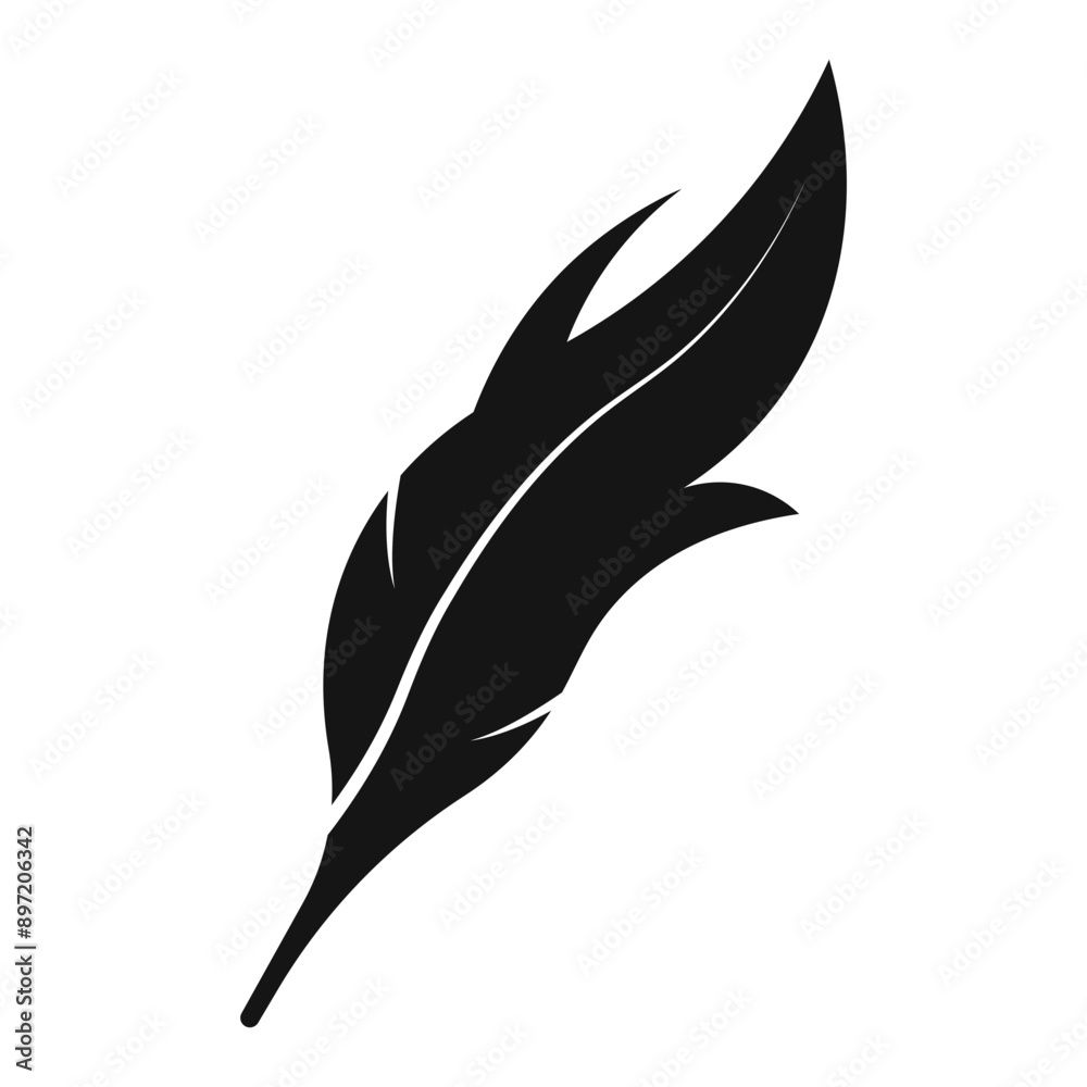 Feather vector icon isolated on white background Feather vector icon isolated on white background