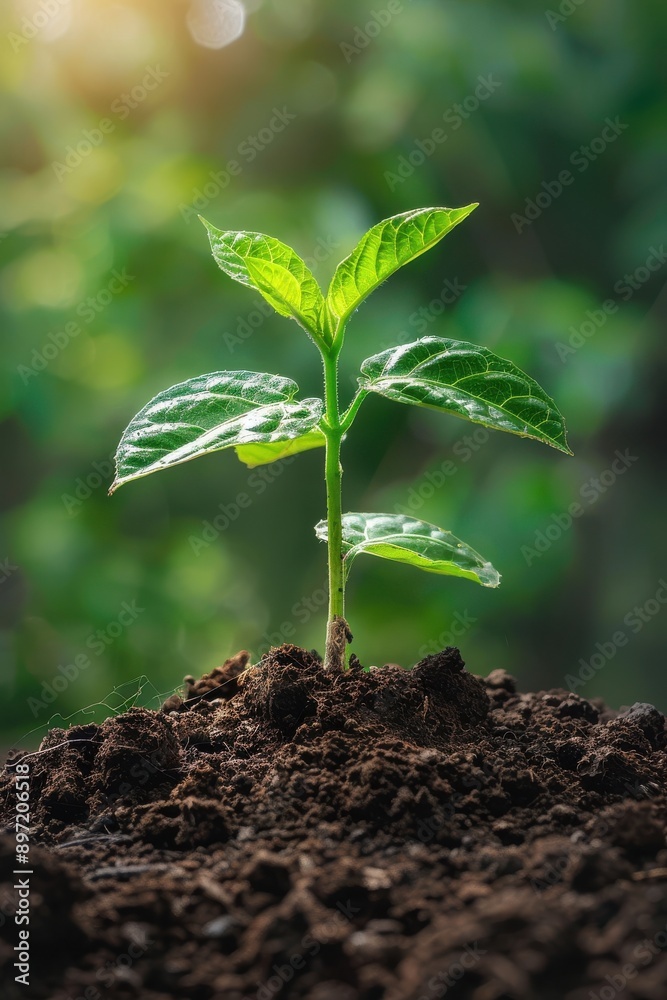 a plant growing out of soil a plant growing out of soil