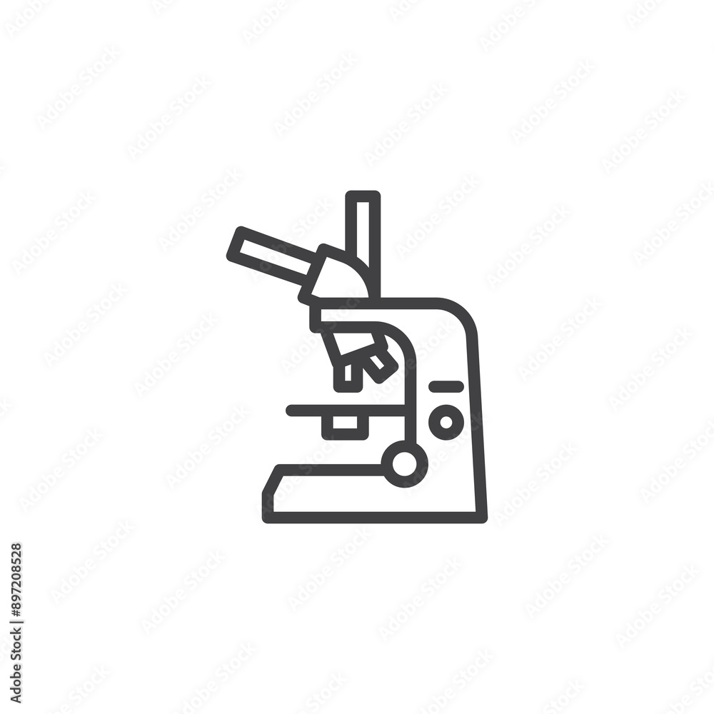 Microscope line icon