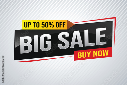 Big sale buy now poster banner graphic design icon logo sign symbol social media website coupon Banner design template for marketing. Special offer promotion retail

