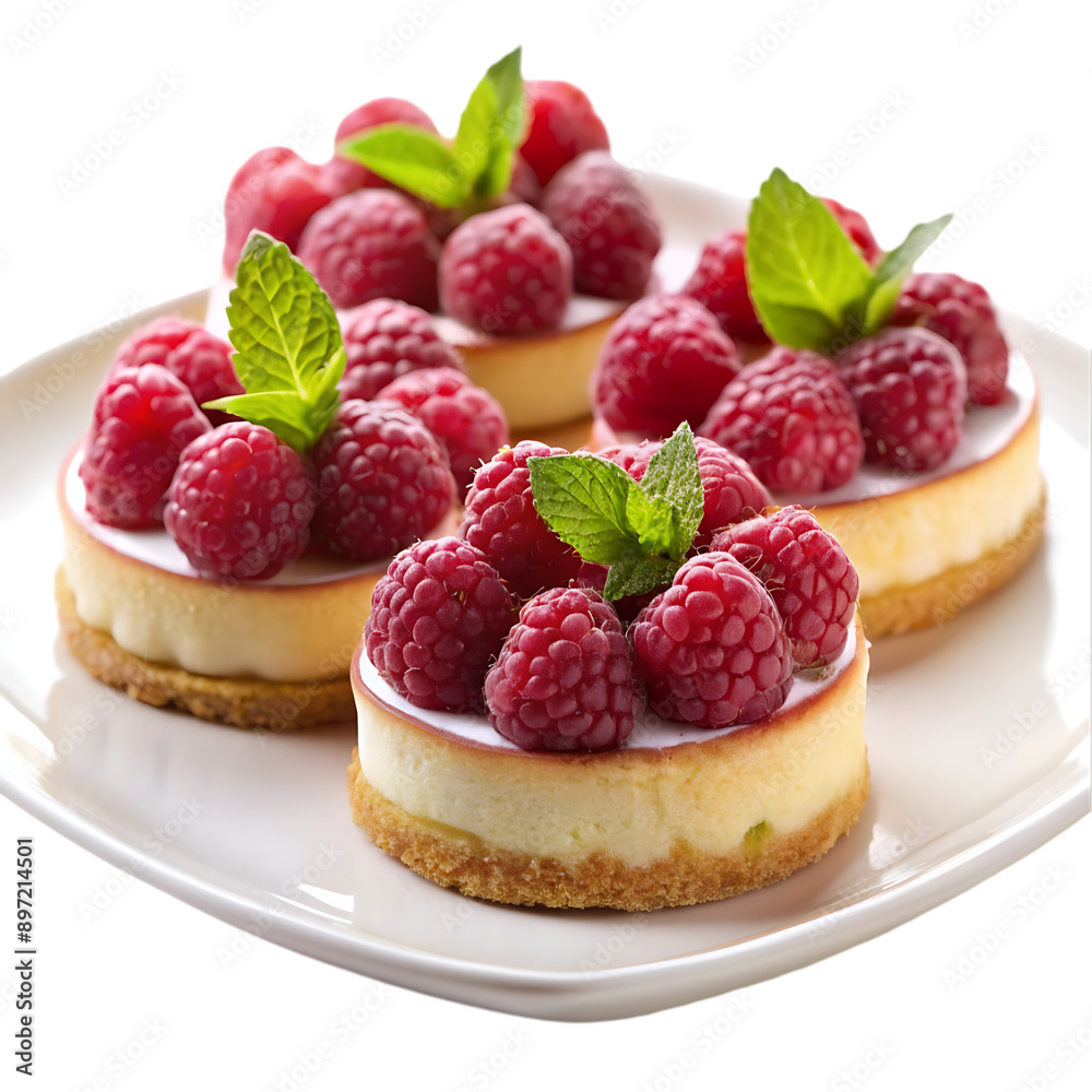 An elaborate strawberry shortcake layered on transparent background An elaborate strawberry shortcake layered on transparent background