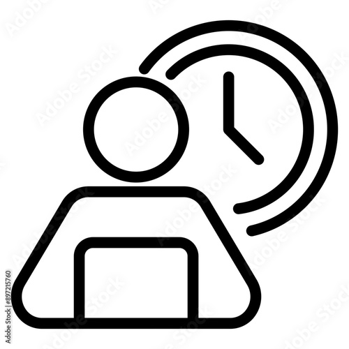 Icon of Person working from home on the computers
