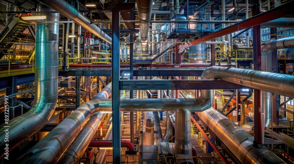 Intricate Network of Pipes and Structures in an Industrial Complex Intricate Network of Pipes and Structures in an Industrial Complex