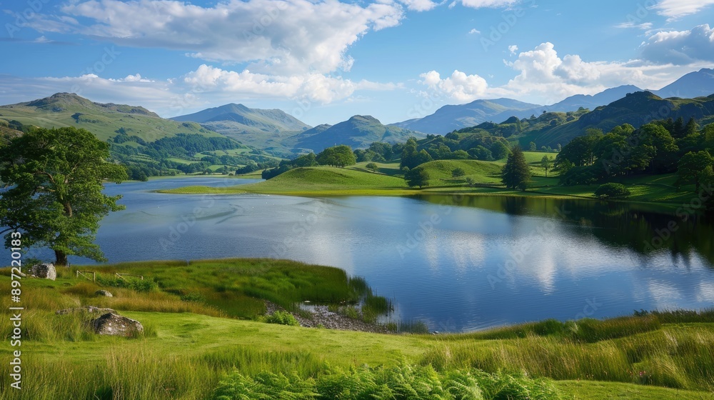 The serene beauty of the Lake District in England, with rolling hills and tranquil lakes. The serene beauty of the Lake District in England, with rolling hills and tranquil lakes.
