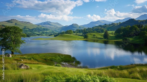 Wallpaper Mural The serene beauty of the Lake District in England, with rolling hills and tranquil lakes. Torontodigital.ca