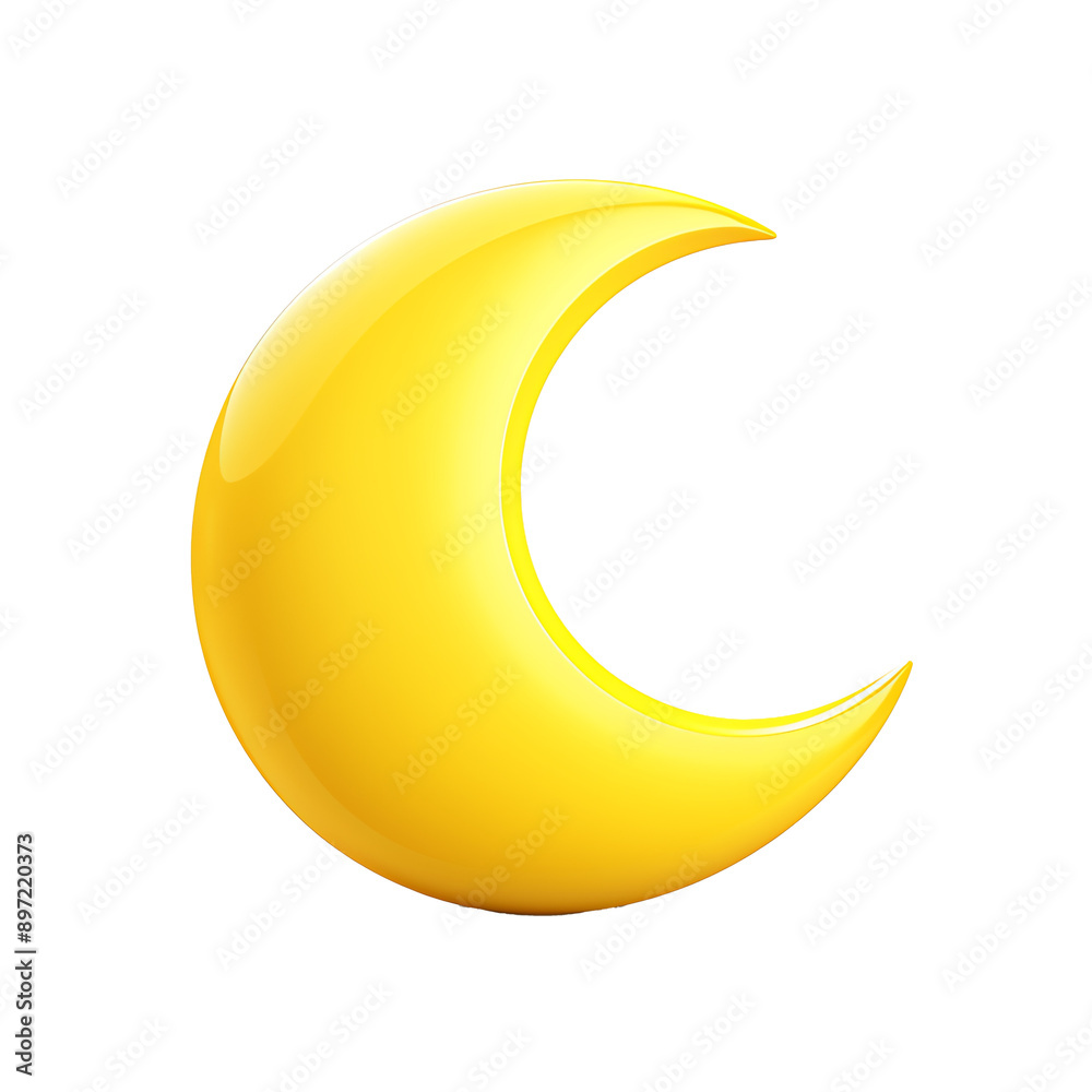 a yellow crescent moon on a white background a yellow crescent moon on a white background