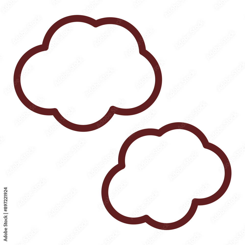 Cloud Vector Line Maroon Icon Design Cloud Vector Line Maroon Icon Design