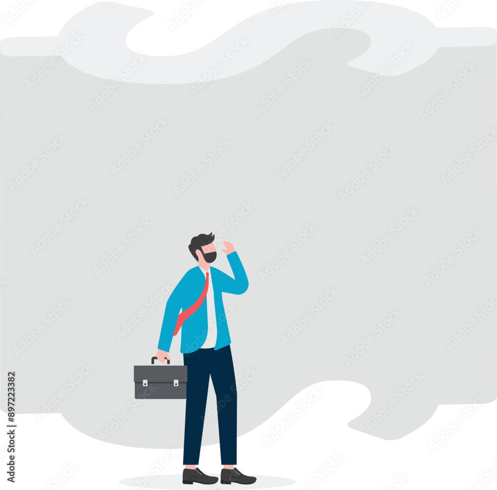 Fototapeta premium Dollars pass through the clouds, business concept, wb and articles design,vector