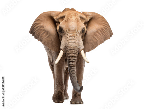 an elephant with tusks and ears