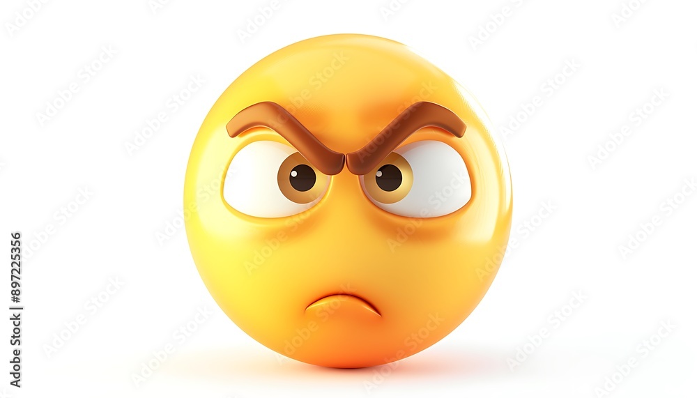 emoji icon of a face with a raised eyebrow showing a questioning expression in bright yellow set against a white background The rendering is highly realistic emoji icon of a face with a raised eyebrow showing a questioning expression in bright yellow set against a white background The rendering is highly realistic