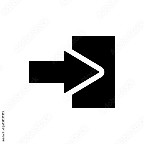 Free Download sign in vector icon, right arrow symbol. design isolated on white background, simple and modern ui design concept. - GFXLoad