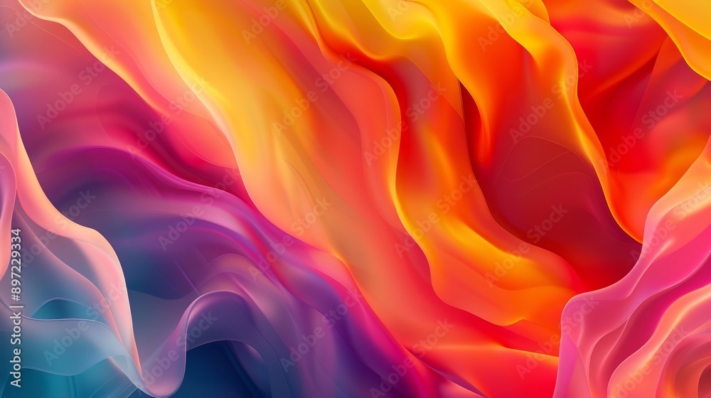 Vibrant wavy shapes create an abstract background, ideal for website backgrounds and social media posts Vibrant wavy shapes create an abstract background, ideal for website backgrounds and social media posts