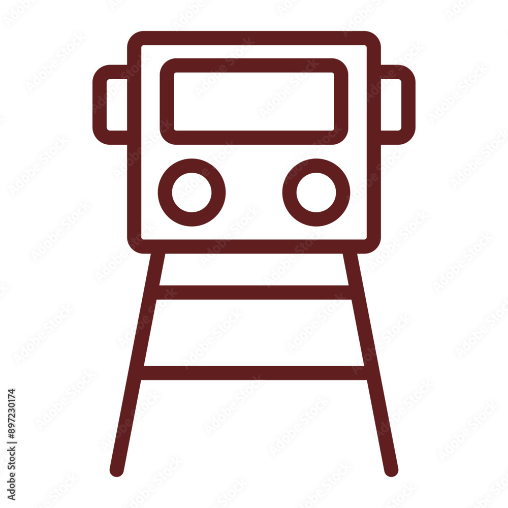 Train Vector Line Maroon Icon Design Train Vector Line Maroon Icon Design