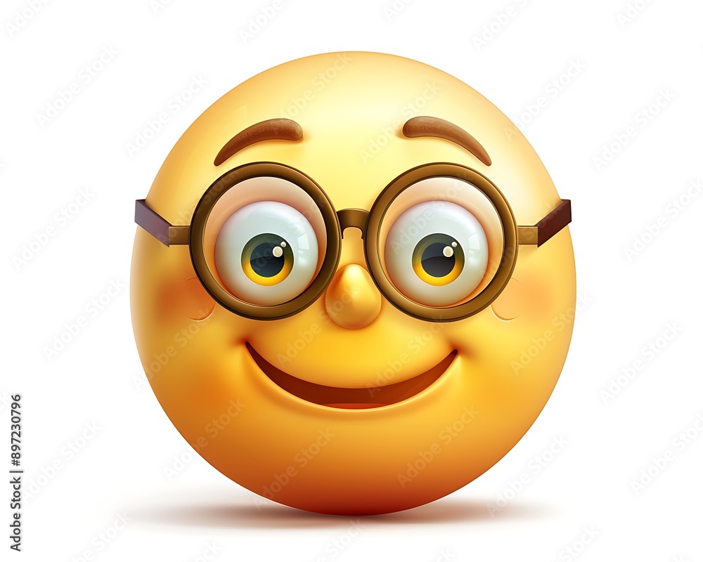 emoji icon of a face with a monocle featuring a sophisticated expression in bright yellow set against a white background The details are sharp and lifelike emoji icon of a face with a monocle featuring a sophisticated expression in bright yellow set against a white background The details are sharp and lifelike