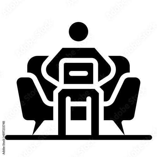 Icon of Person working from home on the computers
