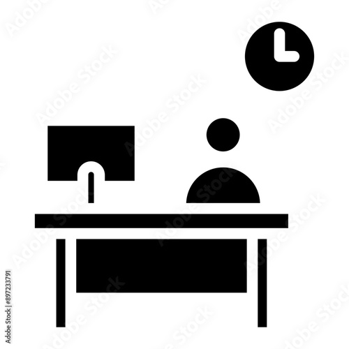 Icon of Person working from home on the computers