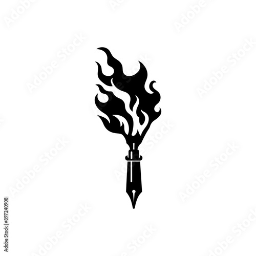 Flame Scribbles Fire Pen Silhouette Eps