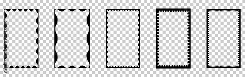 Rectangle picture frames with wavy inner borders