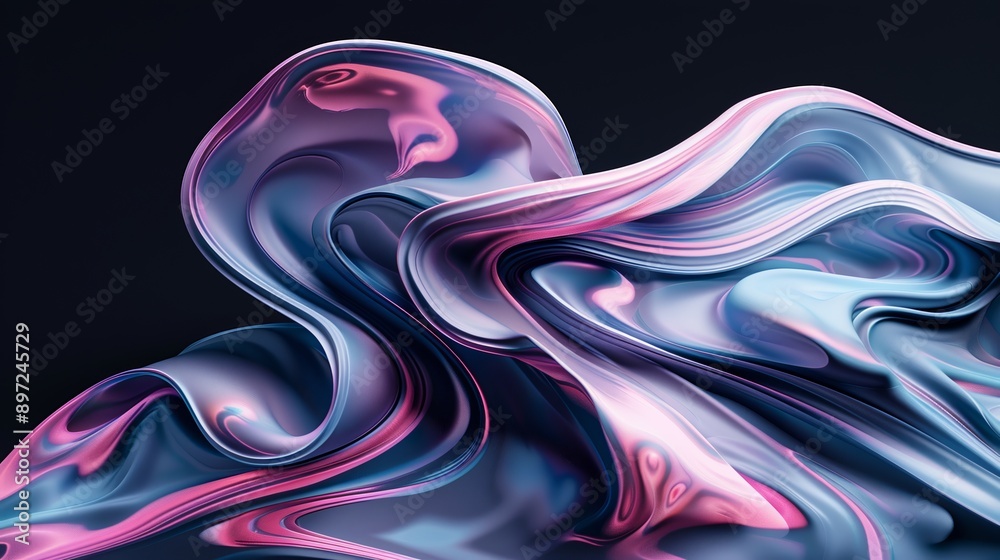 Fototapeta premium Vibrant abstract background with seamlessly mixed colorful wavy lines, perfect for creative projects and exuding modern energy and elegance