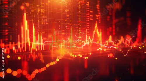 Wallpaper Mural A visual representation of financial data showcasing market trends and analysis of stock performance Torontodigital.ca