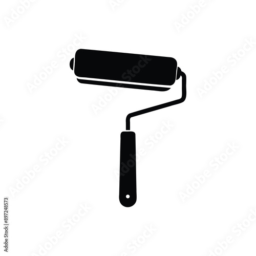 Illustration of a paint roller isolated on white background