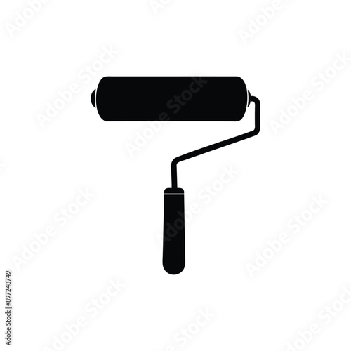 Illustration of a paint roller isolated on white background