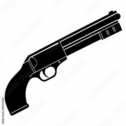 Shotgun Silhouette Vector Illustration -  A Clean, Sharp Design
