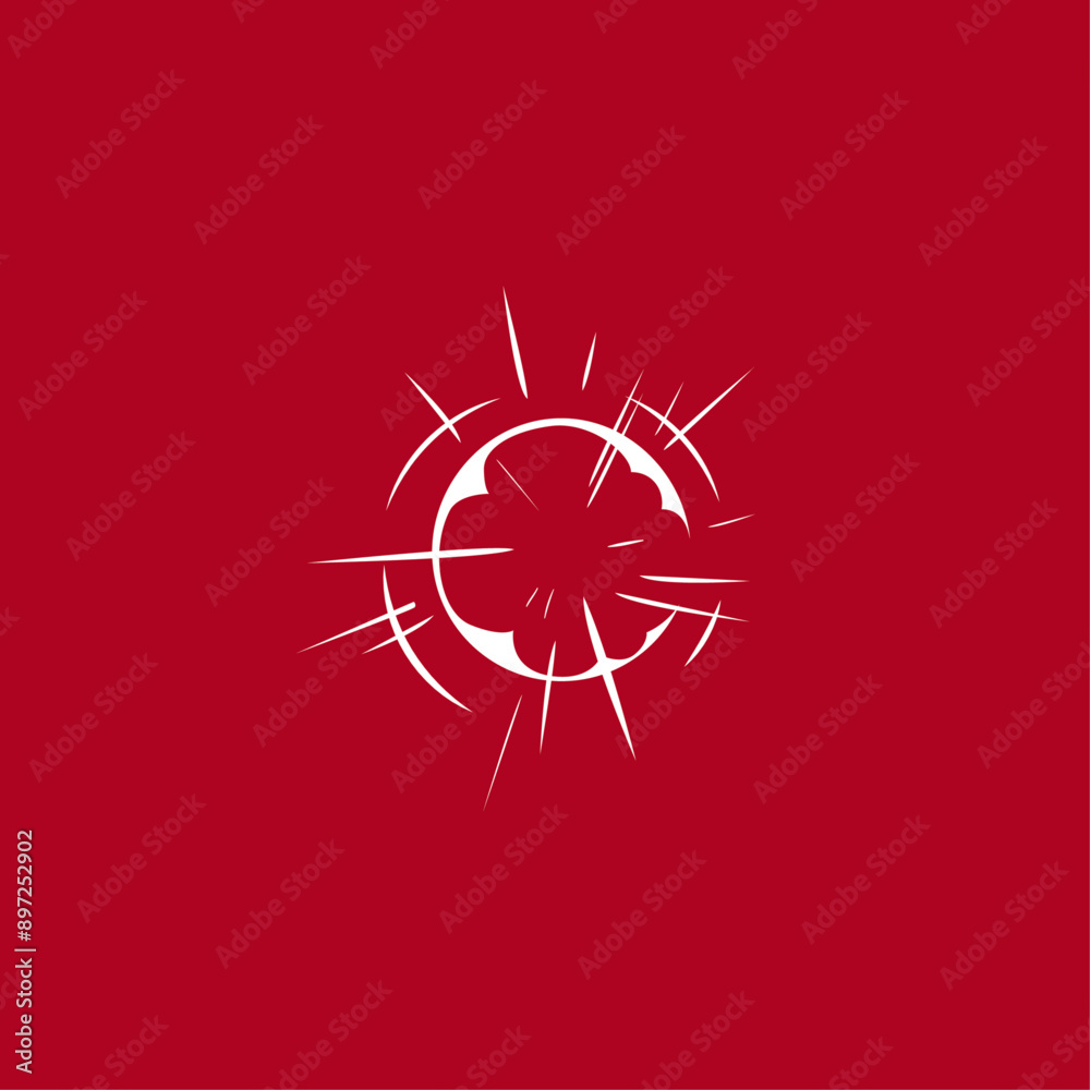 Explosion logo flat vector design