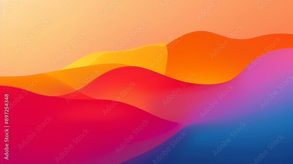 Fototapeta premium Mesmerizing fluid shapes in vibrant colors create a modern pattern perfect for adding style to any project