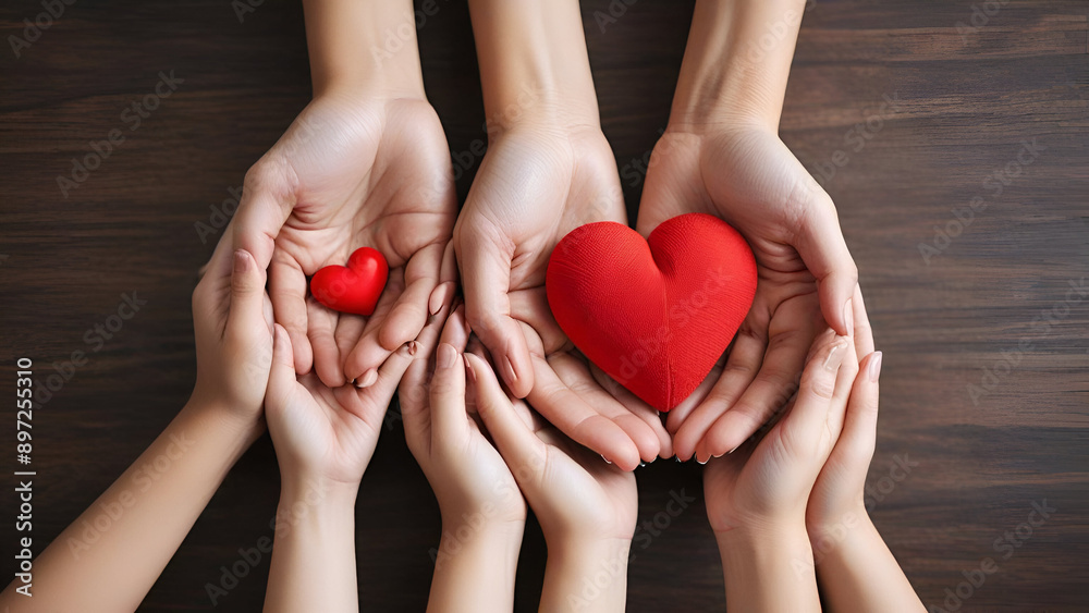 Group Hands Forming Heart Shape with Red Pieces
Group Hands Forming Heart Shape with Red Pieces