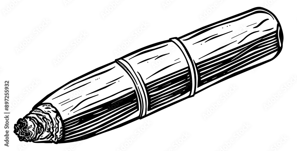 cuban cigar engraving black and white outline cuban cigar engraving black and white outline