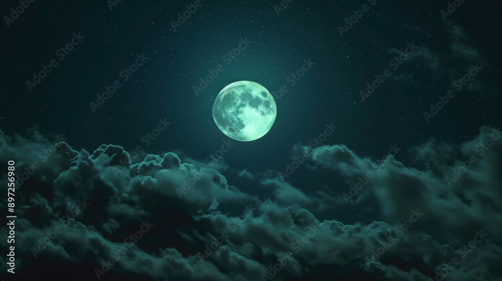 airplane in the night sky, midnight, nighttime, moon and clouds airplane in the night sky, midnight, nighttime, moon and clouds
