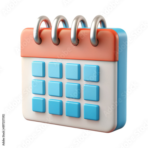 3d calendar reminder date schedule icon