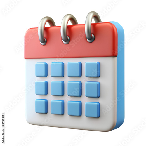 3d calendar reminder date schedule icon