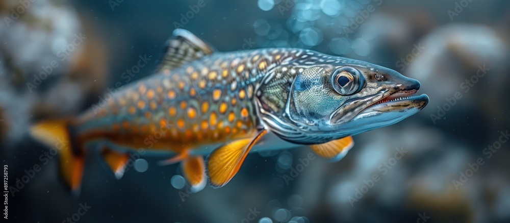 Close-up of a Brook Trout in Water Close-up of a Brook Trout in Water