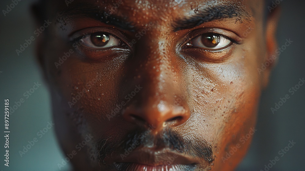 black man with dark skin and bright eyes black man with dark skin and bright eyes